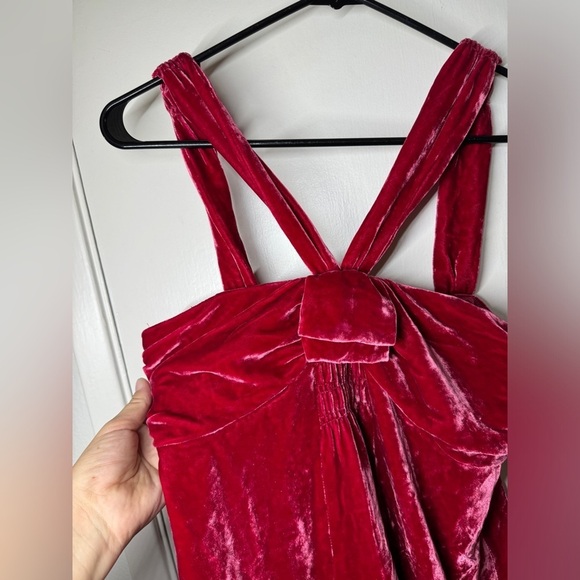 NWT Marc by Marc Jacobs Strawberry Daiquiri Pink Velvet Silk Blend Bow Blouse 6 - Picture 2 of 16